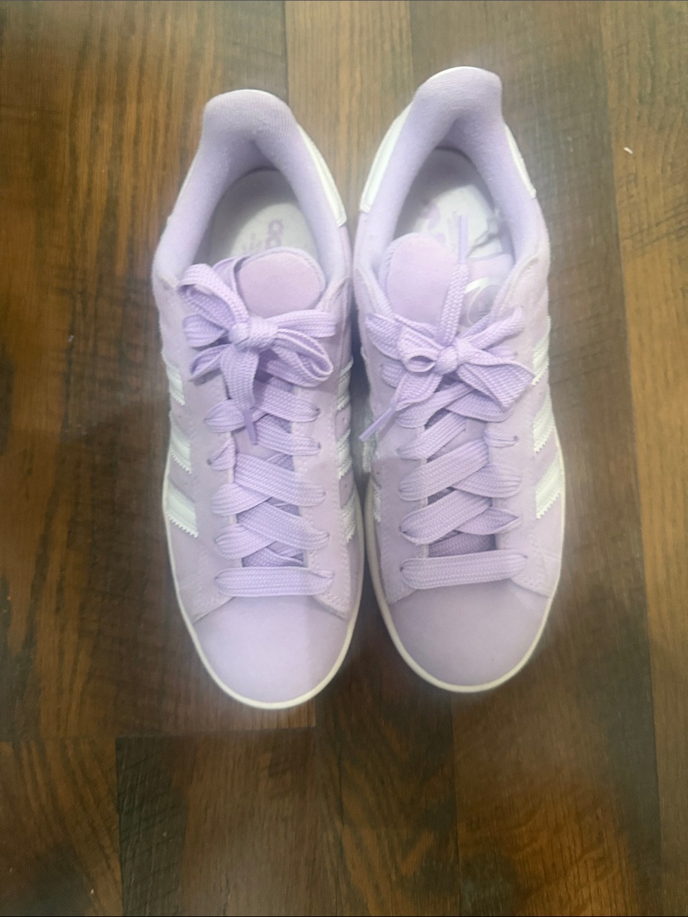 adidas Lilac Suede Sneakers with White Stripes Size 11